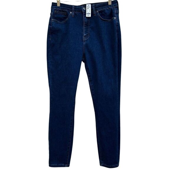 NWT NY&C New York & Co. Denim Jeans Women's Large Blue High Rise Zip Fly Skinny - Picture 10 of 13